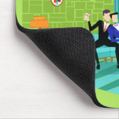 Retro-romantisches schwules Pärchen-Mauspad Mousepad (Ecke)