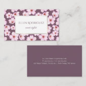 Retro romantisches Vintages mit Blumenmuster Visitenkarte (Vorne/Hinten)