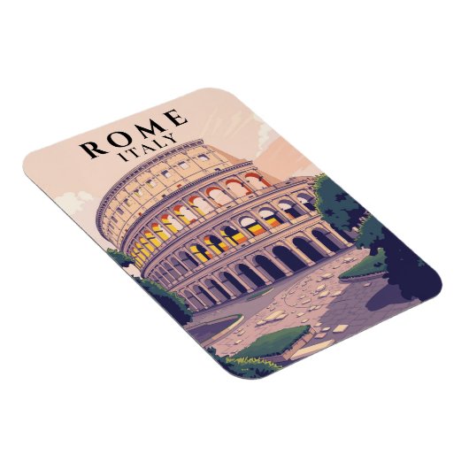 Retro Rome Colosseum Art Souvenir Italien Magnet (Rechte Seite)