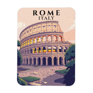 Retro Rome Colosseum Art Souvenir Italien Magnet
