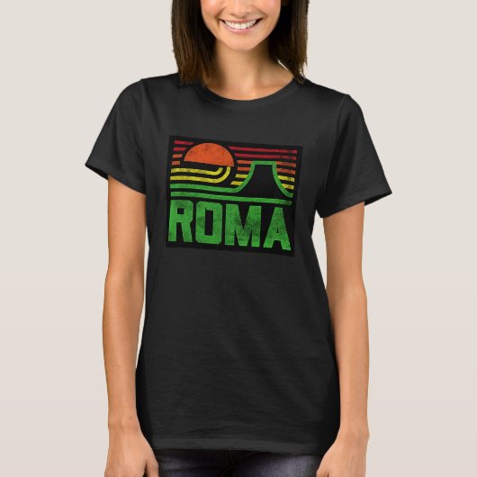 Retro Rome Italy Outfit Style Roma Illustration Gr T-Shirt (Vorderseite)