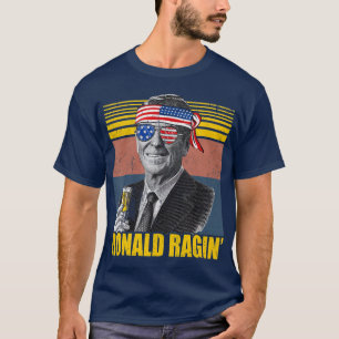 Retro Ronald Ragin Reagan Funny 4. Juli Team T-Shirt