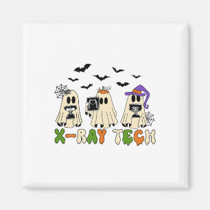 Retro Röntgen-Tech Halloween-Geist Radiologie Geis Magnet