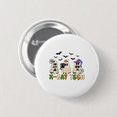 Retro Röntgen Tech Halloween Ghost Radiology Ghost Button (Vorne & Hinten)