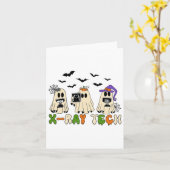 Retro Röntgen Tech Halloween Ghost Radiology Ghost Karte (Gelbe Blume)