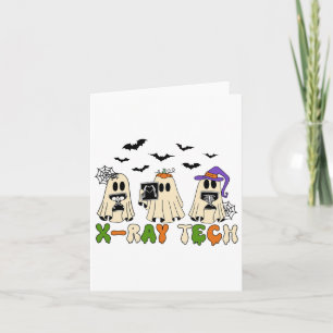 Retro Röntgen Tech Halloween Ghost Radiology Ghost Karte
