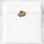 Retro Roosevelt National Forest Quadratischer Aufkleber (Tasche)