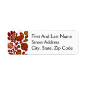 Retro Rooster 60er Mod Style Orange und Red Print (Vorne)