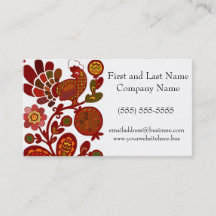 Retro Rooster 60er Mod Style Orange und Red Print