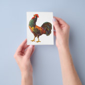 Retro Rooster Art Custom Flyer (Gruppe)