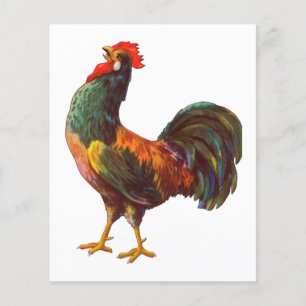 Retro Rooster Art Custom Flyer