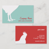 Retro Rooster Business Card Visitenkarte (Vorne/Hinten)