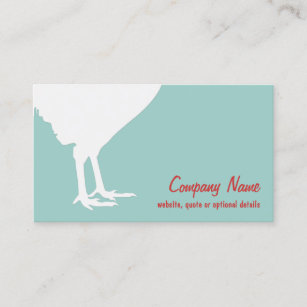 Retro Rooster Business Card Visitenkarte