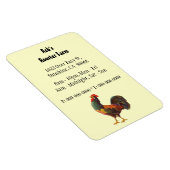 Retro Rooster Custom Advertising Magnet (Rechte Seite)