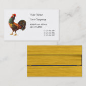 Retro Rooster Custom Business Cards Visitenkarte (Vorne/Hinten)