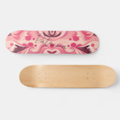 Retro Rosa Abstrakte Florenz Kunst, Dichtung und M Skateboard (Horizontal)