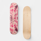 Retro Rosa Abstrakte Florenz Kunst, Dichtung und M Skateboard (Vorderseite)