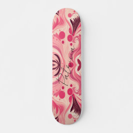 Retro Rosa Abstrakte Florenz Kunst, Dichtung und M Skateboard