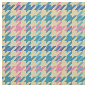 Retro-rosa aquamarines Hahnentrittmuster kariertes Stoff