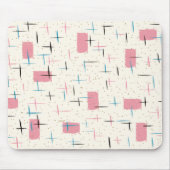 Retro rosa atomarmuster Mousepad (Vorne)