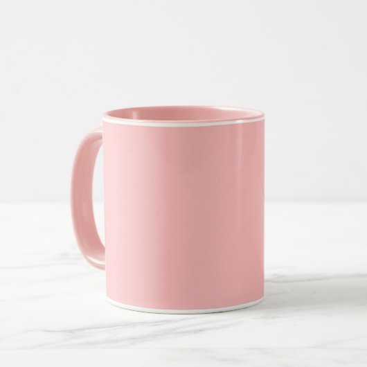 Retro rosa auf rosa tasse (Vorderseite Links)
