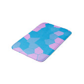 Retro Rosa/Blau Badematte (Schrägansicht)