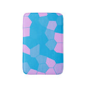 Retro Rosa/Blau Badematte (Vorderseite Vertikal)