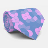 Retro Rosa/Blau Krawatte (Gerollt)