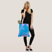 Retro Rosa/Blau Tasche (Am Model)