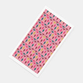 Retro-Rosa-, Blau- und Rotweinmuster Serviette (Ecke)