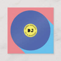 Retro rosa blauer, moderner Musik DJ Vinyl Musiker