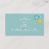 Retro-Rosa, blaues Paisleymotiv Visitenkarte (Rückseite)