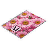 Retro-Rosa-Blumen-Daisy-Muster Notizblock (Linke Seite)