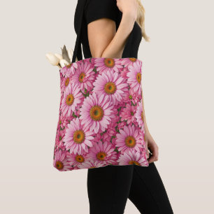 Retro-Rosa-Blumen-Daisy-Muster Tasche