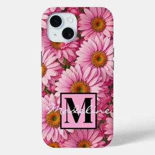Retro-Rosa-Blumenmuster mit Gänseblümchen Case-Mate iPhone Hülle