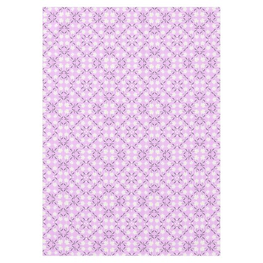 Retro, rosa Blumenmuster Tischdecke (Vorderseite)