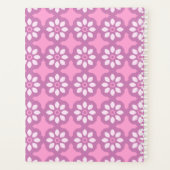 Retro-Rosa-Blüten-Muster Planer (Rückseite)
