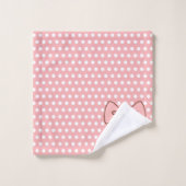 Retro-Rosa-Bogen-Badezimmer-Handtuch-Set Badhandtuch Set (Waschlappen)