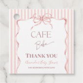 Retro-Rosa-Bogen-Cafe-Bebe-Mädchen-Kaffee-Baby-Par Geschenkanhänger (Vorderseite)