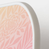 Retro Rosa Botanisches trendy Muster Pickleball Schläger (Linke Seite)