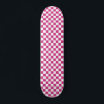 Retro rosa Checkered Pattern Checkerboard der 90er Skateboard<br><div class="desc">Pink Checked Pattern Retro 90s Checkerboard Skateboard</div>