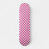 Retro rosa Checkered Pattern Checkerboard der 90er Skateboard (Vorne)