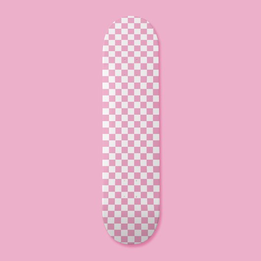 Retro rosa Checkered Pattern Checkerboard der 90er Skateboard