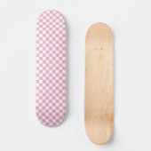 Retro rosa Checkered Pattern Checkerboard der 90er Skateboard (Vorderseite)