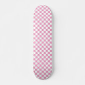 Retro rosa Checkered Pattern Checkerboard der 90er Skateboard (Vorne)