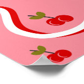 Retro rosa Cherry Valentine Brautparty Willkommen Poster (Ecke)
