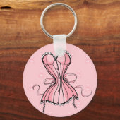 Retro Rosa Corset Schlüsselanhänger (Vorderseite)