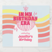 Retro Rosa Disco Ball in meinem Party Bierflaschenetikett (Einzelnes Label)