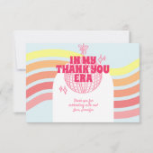 Retro Rosa Disco Ball in meinem Party Dankeskarte (Vorderseite)