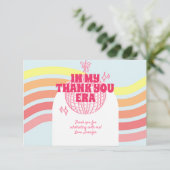 Retro Rosa Disco Ball in meinem Party Dankeskarte (Stehend Vorderseite)